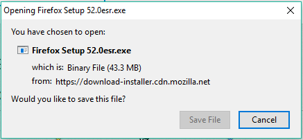 Save Firefox Installation File